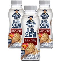퀘이커 마시는 오트밀 오트&그레인, 50g, 3개