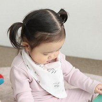 밤부베베 아동용 순한 대나무 풀꽃 양면 스카프빕