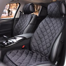 지엠지모터스 따뜻한 겨울시트 락킵 차량용 자동차시트, 블랙, 2개