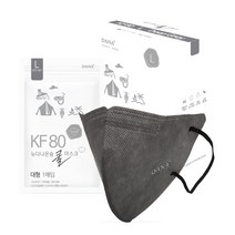 다나마스크 뉴다나온숨 새부리형 쿨마스크 대형 KF80, 50개입, 1개, 진한회색