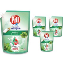 프릴 시크릿 오브 베이킹소다 그린허브 향, 1.2L, 4개