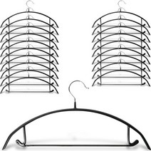 마켓플랜 논슬립 코팅 정장 라운드옷걸이, 블랙, 20개입
