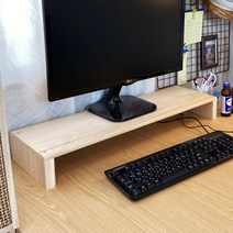 더파커 오동나무 원목 모니터 받침대 1단 큰