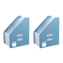 댓츠댓 아코디언 문서정리 대용량 서류폴더 세로형, 스카이, 2개