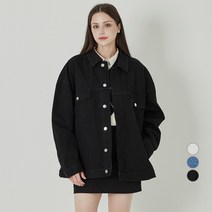 ELLE GIRL 오버핏 베이직 데님 자켓