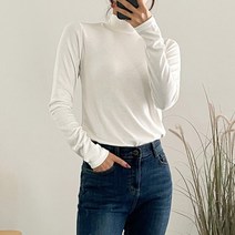 여성용 소프트 하프넥 폴라티