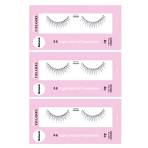 주트 다크니스 아이래쉬 인조 속눈썹 내추럴 3, 블랙라인 + black, 6개