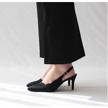 단골언니 라튤립 물결라인 스틸레토 슬링백 힐 7cm