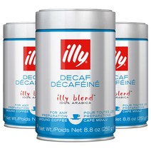 일리 : 데카 디카페인 분쇄커피, 250g, 3개