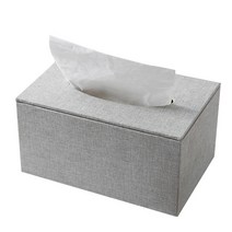 모던 린넨 티슈커버, 그레이, 1개