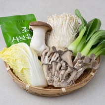 전골용 채소와 버섯(전골용 육수 소스 증정), 470g, 1팩
