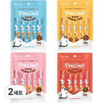 프레셔스펫 고양이 프레셔스 츄롤 참치 50g + 치킨 50g + 치즈 50g + 연어 50g 세트, 2세트, 참치맛, 치킨맛, 치즈맛, 연어맛