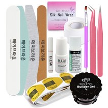 메이브라운 실크랩핑 소프트터치 손톱보수 기본 세트, 9종, 1세트