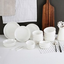 ERATO 크림모노 4인 그릇 홈세트 24p, 8종