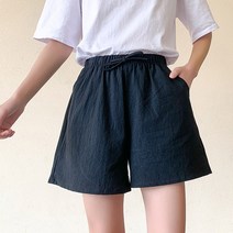 다아모아 여성용 린넨 면 코튼 반바지