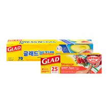 글래드 매직랩 일반형 + 4중 지퍼백 중형 세트, 1세트