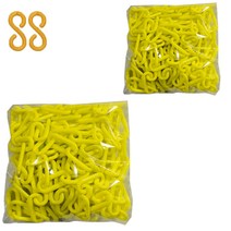 동광세이프티 노랑체인 6mm x 5m 2p + 플라스틱 연결고리 2p, 1세트