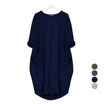 메이첼 빅포켓 루즈핏 슬리브 원피스 00019