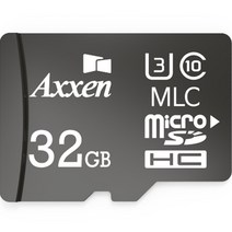 [아이나비sd카드] 액센 블랙박스용 MSD Black MLC U3 Class10 마이크로 SD 카드, 32GB