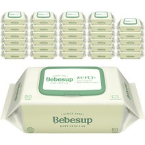 베베숲 저자극 제로 물티슈 캡형, 80매, 30팩