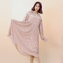 페이퍼먼츠 케이프 플라워 루즈핏 롱 원피스 8647