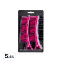 헤어맘 뿌리염색 섹션 핀셋 2p, 진분홍, 5세트