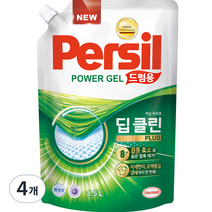 퍼실 딥클린 플러스 파워젤 액상세제 드럼용 리필, 1.5L, 4개