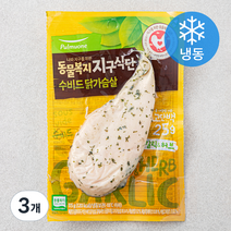 지구식단 동물복지 인증 수비드 닭가슴살 갈릭 & 허브 (냉동), 115g, 3개