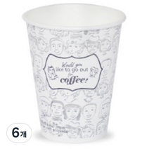 더빈썸 피플 종이컵 240ml 100p, 6개