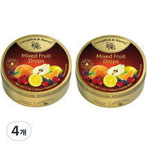 캐빈디쉬 하비 종합 캔디 과일, 200g, 4개