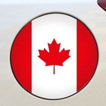 루키마켓 캐나다국기 주유구 데코스티커, 2개