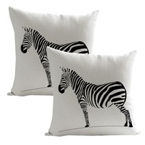 이코디 애니멀 일러스트 쿠션커버 2p