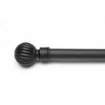 25mm 심플 라운드 커튼봉 블랙 (130~240cm)