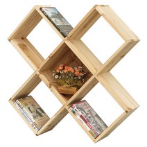 두리데코 원목크로스DVD꽂이, 원색