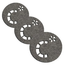 레이저 커팅 펠트컵받침 이니셜 C 3개, 다크그레이