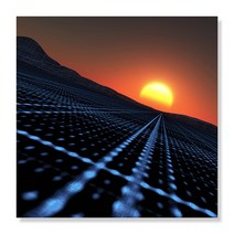 디아섹액자 벽걸이용, A blue grid