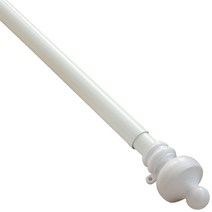 준앤컴퍼니 25mm 일반캡 커튼봉 12호 250~360cm, 화이트