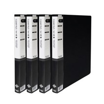 희망화일 클리어 파일 40매 보급형, 검정, 4개