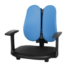 체어포커스 기능성 엔젤좌식 G01 기본형 팔걸이 의자 인조가죽, 스카이블루