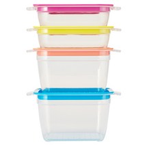 씨밀렉스 점보쿡미니 용기세트, 1세트, 밀폐용기 400ml x 2개입 + 750ml x 2개입