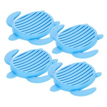 리버그린 실리콘 비누받침, 블루, 4개입