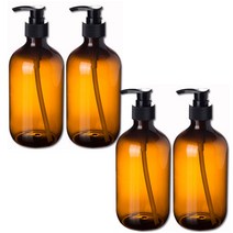 리버그린 심플 공병 브라운 500ml + 블랙캡, 4개입