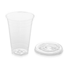 마켓맨 테이크아웃 20온스 투명컵 50p + 플랫형 뚜껑 50p, 50개, 1세트