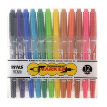 블루마토 12색 마카펜 W-120, 혼합 색상, 1개