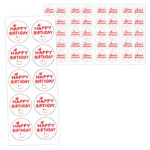 피크닉하우스 생일스티커 10p, 레드, 5개입
