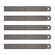 블루마토 20cm 스틸자 I-4, 혼합 색상, 5개입