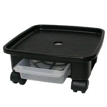플라팜 이동식 정사각 화분받침대 2호, 블랙