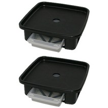 플라팜 정사각 화분받침대 1호 2p, 블랙