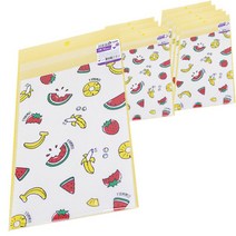 포포팬시 상큼과일 PE 접착 포장팩 특대 3p, 혼합 색상, 10개입