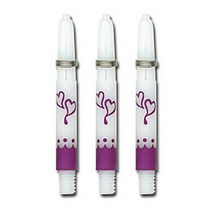 울티마 다트 샤프트 Design Heart white purple 미디움, 3개입